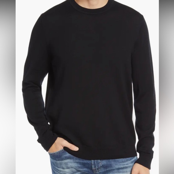 washable 100%merino sweater dark navy. new.